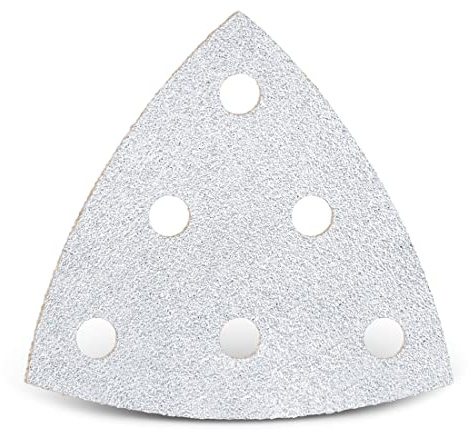 MENZER White Klett-Schleifblätter, 93 mm, 6-Loch, f. Deltaschleifer, Normalkorund (50 Stk.) K180