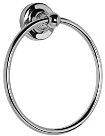 Croydex QM461541 Glue-Fix Worcester Towel Ring, Easy Fit No Drilling No Tools,Silver