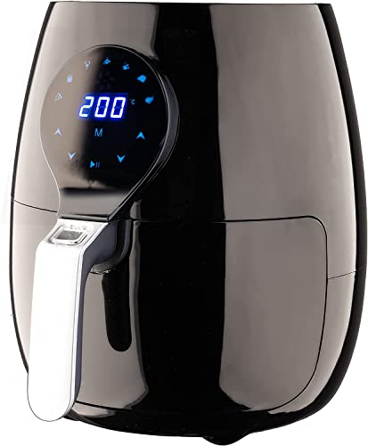 Friggitrice ad aria Fornetto Elettrico 3,5lt. 1500W, Digitale Touch Screen LCD, Temperatura regolabile con 6 metodi di cottura senza olio e grassi con Grill - Mod. Black (Cod. 5793)
