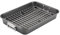 Farberware Bakeware antiadherente 11 pulgadas x 15 pulgadas Bandeja para asar con soporte de, gris