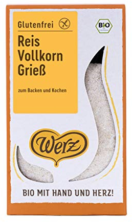 Werz Reis-Grieß glutenfrei, 3er Pack (3 x 250 g Packung) - Bio