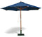 Jati Umbra 3m Wooden Garden Parasol with Cover (Blue) - Octagonal | Double-Pulley | 2-Part Pole