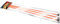 Petron SURESHOT Spare Arrows Pfeile 57cm mit Saugnapf Zubehör für Bogen, orange (3er Pack)