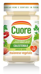 Cuore, Maionese Vegetale, Senza Uova, Vasetto da 180 g, con Proteine Vegetali, con Acido Linoleico e Vitamine E e B6