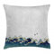 ABAKUHAUS Japanische Welle Kissenbezug, Aquatic-Strudel, Wasser und Schmutz resistent Stoff Digital Druck Für den Innen oder Außen Bereich, 45 x 45 cm, Creme Blau Grau