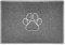 Nicoman Paw Embossed Shape Indoor Outdoor Dirt-Trapper Door Mat Washable Barrier Heavy Duty Doormat - (Watertight Rubber-Back, Large, Grey, 90 x 60cm)