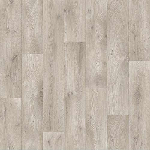 247Floors Forli Wood Plank Effect Vinyl Flooring 2.3mm Realistic Foam Backed Slip Resistant Lino (7.5m x 4m / 24ft 7 x 13ft 1, Pale Beige Planks)