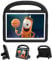 Tading - Custodia per bambini compatibile con Huawei MediaPad T3 10, in morbida schiuma EVA antiurto e leggera, con supporto per tablet Huawei MediaPad T3 10 9,6 2017, colore: Nero