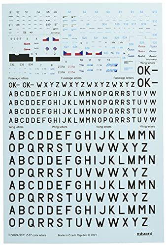 (EDDD72029) – Eduard Decals 1:72 – Z-37 Schablonen, Code Letters