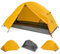 KAZOO Wasserdichtes Rucksackzelt, Ultraleicht, 1 Person, leichtes Campingzelt, 1 Person, Wanderzelt, Aluminiumrahmen, doppellagig (umweltfreundliches Gewebe) (hellgelb)