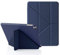 MuyDoux Funda Origami para iPad 9,7 Pulgadas 6ª/5ª Generación (2018/2017), y Compatible con iPad Air 1 (2013) / iPad Air 2 (2014), 5 en 1 Múltiples Ángulos de Visión, Auto Sueño/Estela, Azul Oscuro