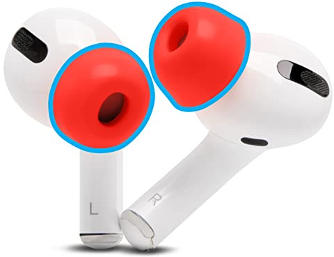 WC TipZ – Premium-Ohrstöpsel aus Memory-Schaum für Airpods Pro | Von Wicked Cushions | Mehr Komfort, dichterer Sitz & bessere Rückfederung, passt ins Ladecase | Wicked Red