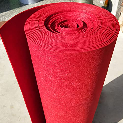 LPLND Qualität 3mm Dicker Filz Stoff, Filzstoff Bastelfilz Farbig Filz Blätter Vliesstoff 100 x 100 cm Kinder DIY Zubehör zum Handwerk Nähen Projekte(Color:rot)