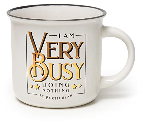 Legami - Cup Puccino, Tazza in Porcellana New Bone China, Tema Very Busy, Take a Break Collection, Capacità 350 ml, Lavabile in Lavastoviglie