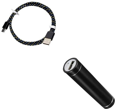 Pack Batterie pour XIAOMI Mi 11 Lite Smartphone Type C (Cable Tresse 3m + Batterie Chargeur Externe) Android 2600mAh (Noir)