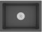 vidaXL Handmade Kitchen Sink - Black Stainless Steel with Satin Finish, Anti-Condensation, Mould Proof, Lead-Free, Corrosion Resistant with Quick Flow X-Flume Design