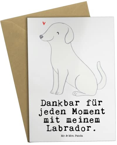 Mr. & Mrs. Panda Beileidskarte Labrador Moment - Geschenk, weihnachtskarten, Grußkarte, osterkarte, einladungskarten, osterkarten, vatertagskarte