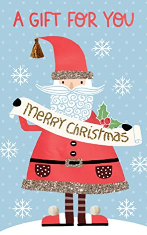 A Gift for You Santa Christmas Money Wallet Gift Card Xmas Moneyholder Cards XMW132