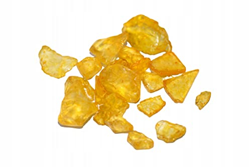 SISANO - Dekosteine Kieselsteine Steuerdeko - Glassteine Diamantkristalle - Dekoration für Kerzen - Verschiedene Variante (Gelb, 500)