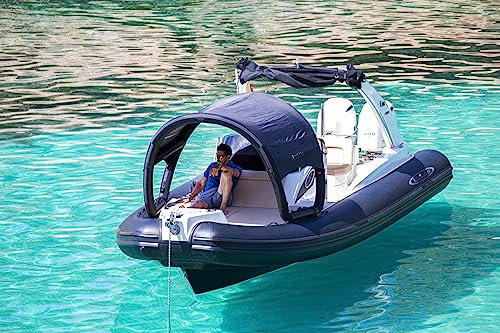 Decktent Bimini Barco Sombra Hinchable Parasol Toldo Shade para Barcos de Todos Tipos, Talla XS (Disponible XS - L), New (Negro)