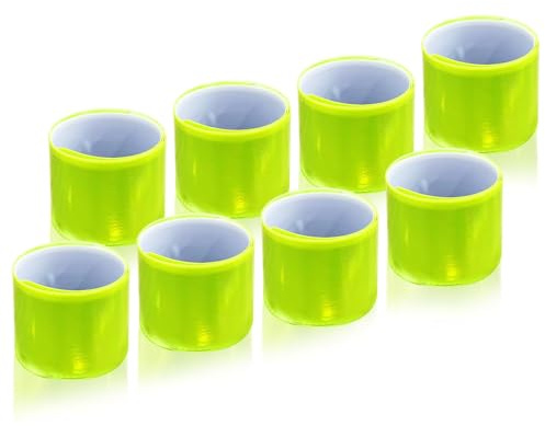 Awroutdoor Reflektorbänder Schnapparmbänder, Reflektoren Kinder, Sicherheitsband Reflektierend für Schulranzen, Schlüssel, Kinderwagen, Wandern, Jogger und Radfahrer