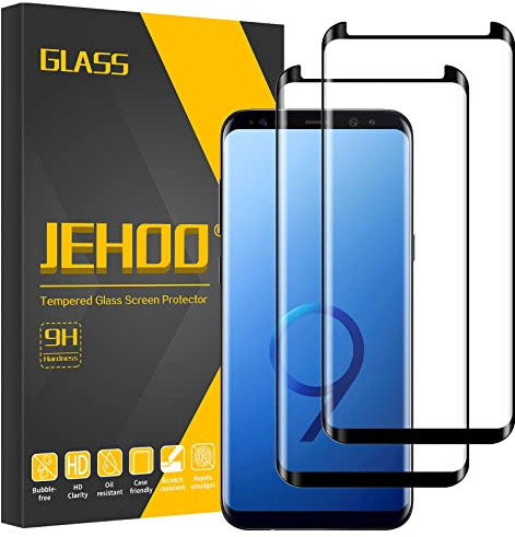 JEHOO [2 Pièces] Verre Trempé pour Samsung Galaxy S9, Film de Protection Écran pour Samsung S9[Sans Bulles][Dureté 9H][Antichoc Anti Rayure Vitre]