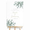 HEI Print Willkommensschild Hochzeit Eukalyptus mit Datum und Namen, personalisierte Hochzeitsdeko, Aufsteller Willkommen Schild, Grün, Leinwand, 60x40 (Hochformat)