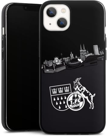 Silikon Hülle kompatibel mit Apple iPhone 13 Case schwarz Handyhülle 1. FC Köln Skyline Offizielles Lizenzprodukt