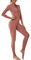 Vertvie Damen Jumpsuit Eng mit Reißverschluss Yoga Overall Body Outfits Playsuit Langarm Bodycon Strampler Sportanzug Fitness Slim Jogginganzug(A-rosa,XL)