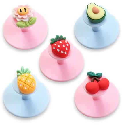 tothehype Percheros Pared Adhesivos sin Taladro ni Clavos. Colgadores Pared con Adhesivo Resistente 3M para Organizar Baño, Cocina o Dormitorio. Pack de 5 ganchos infantiles.