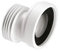 IGID 20MM Offset WC PAN Connector White 120MM, Polypropylene & Rubber Construction, 110mm Outlet, 97-107mm Inlet, 1 in Pack