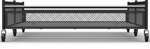 NEATWAY Under Bed Storage with Wheels – XXL 65L Metal Frame Rolling Bin & Shoe Organizer, Large Container 31.5x23.6 – Ideal for Toys, Bedding & Clothes