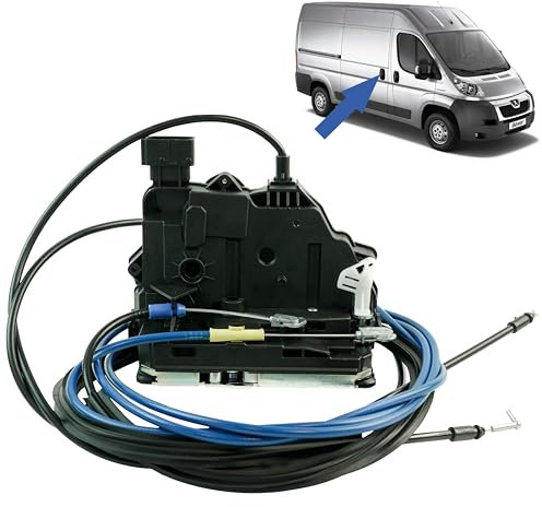 Serrure de porte latérale compatible pour Boxer, Ducato, Jumper (à partir de 2006) fermeture centralisée porte latérale droite | 1617340580 | 1633563680 | 9138X3