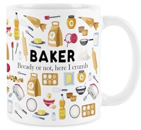 Purely Home Baker Mug - Humourous Trades Funny Novelty Gift - Tea/Coffee Hot Drinks White Ceramic Cup Present for Bakers/Bakery Workers