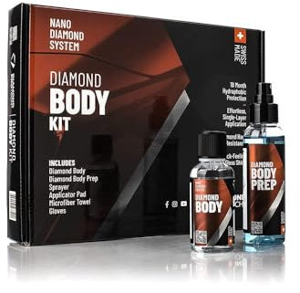 Diamond Body Kit Car Coating Trattamento Cera Auto e Lucidatura Auto Carrozzeria, Rivestimento Ceramico Nanotecnologia - Protezione Idrofobica Auto Anti Graffio 18 Mesi - 30 ml e 50 ml