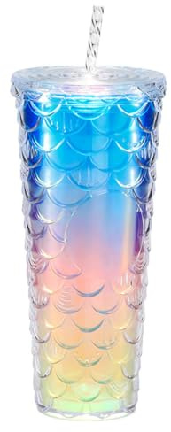 Sarini Gobelet en Plastique Bijou, Tasse Froide en Plastique à Double paroi pour café glacé, Eau, granité ou Smoothies, Votre Tasse de cinéma Maison
