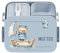 wolga-kreativ Personalisierte Kinder Brotdose blau Meer Bär maritim Motiv und Fächern, Bento Lunchbox Kleinkind Mädchen Junge für Schule und Kindergarten