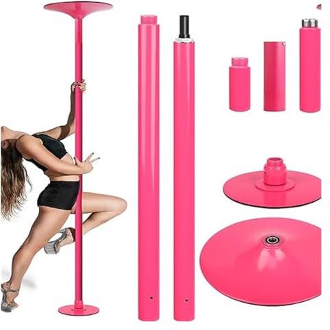 HAIKANGSHOP Professionelle Tanzstange, 45 mm Drehstange, Drehbare statische Tanzstange, Tragbare Tanzstange mit hoher Stabilität, Anzug for Yogaraum, Training