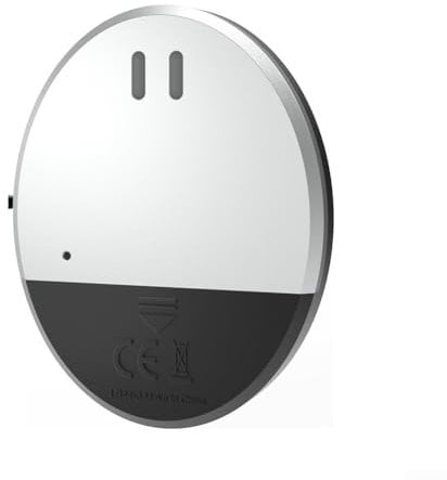 Oniissy Sensore di allarme a vibrazione ultra sottile per porte finestre 130 dB forte sirena rilevatore di rottura del vetro, facile da installare, senza foratura, protezione da viaggio nero argento