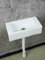XRB2050 Lavabo de Pared de Resina, 40x20x11cm/15.7x7.9x4.3inch Lavabo de Baño Tamaño Pequeño, Lavabo con kit de Desagüepara Aseo de Invitados Lavadero Garaje Blanco 75cm Desagüe