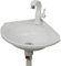 White Plastic Sink Compact Bathroom Wall Mounted for Small Cloakroom,Bathroom Wash Basin Sink with Faucet Waste Set for,Basin for Bathroom/Cloakroom/Toilets