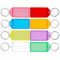 40 Pack Tough Plastic Key Tags with Split Ring Label Window, Assorted Colors