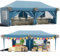 TRIUMPHKEY Pavillon 3x6 UV-Schutz 50+, Faltpavillon 3x6 Wasserdicht Stabil mit 6 Seitenwänden, Partyzelt mit Tragetasche, Höhenverstellbarer Gartenpavillon Für den Außeneinsatz Geeignet,Blau
