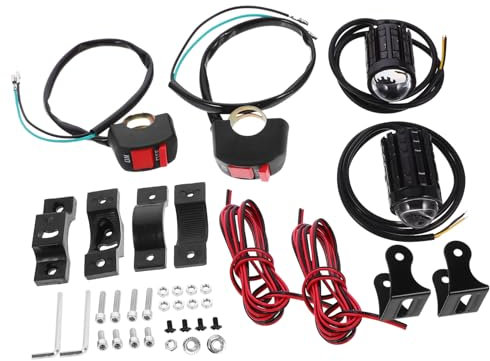 POPETPOP Faretto Led Per Moto Con Interruttore Luci Di Guida Fuoristrada Fari Anteriori Per Bicicletta Elettrica e Veicoli Versatili Illuminazione Potente e Resistente