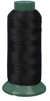 Filo da cucito in nylon legato resistente, larghezza 0,5 mm, per cucito, borse, tela, pelle bovina, 910 metri, colore: nero