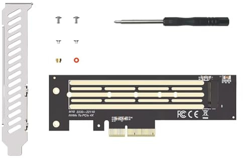 Fangxuee NVME Adapter M.2 NVME SSD to PCIe 4.0 X4 X8 X16 Expansion Card M.2 NVME to PCI-E X4 Adapter Card