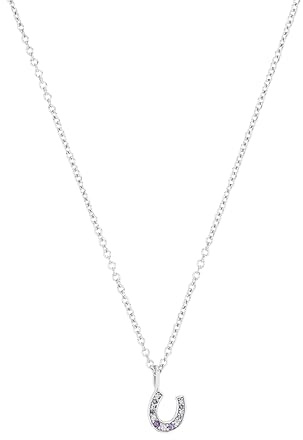 Tom Tailor Kette mit Anhänger für Mädchen, Sterling Silber 925, mit Zirkonia, 37+3 cm, Hufeisen, silber, Geschenkidee, Halsschmuck, Kinderschmuck, 2100591