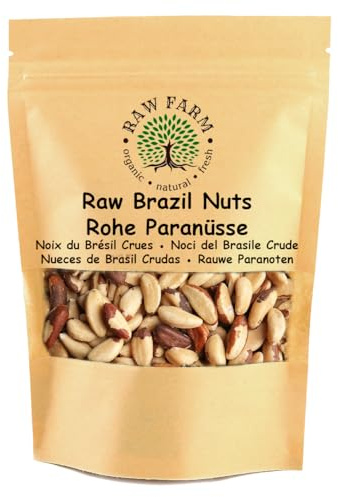Raw Farm - Rohe Paranüsse 1 kg – 100% natürlich und ungesalzen | Knuspriger, cremiger und nährstoffreicher Snack | Vegan und glutenfrei