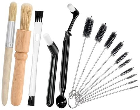 15Pcs Coffee Machine Cleaning Brush Set, Durable Coffee Brush for Grinder and Group Head, Essential Coffee Machine Accessories for Barista and Home Use