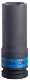 KING TONY 443518M Impact Deep Socket, 18 mm, 1/2-inch